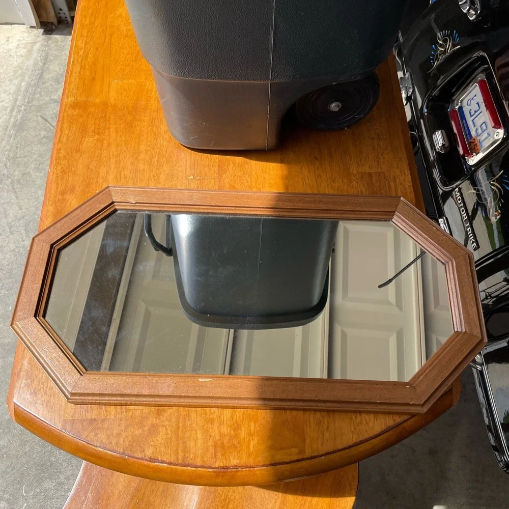 Home Interiors Octagonal Brown Mirror Wall Decor